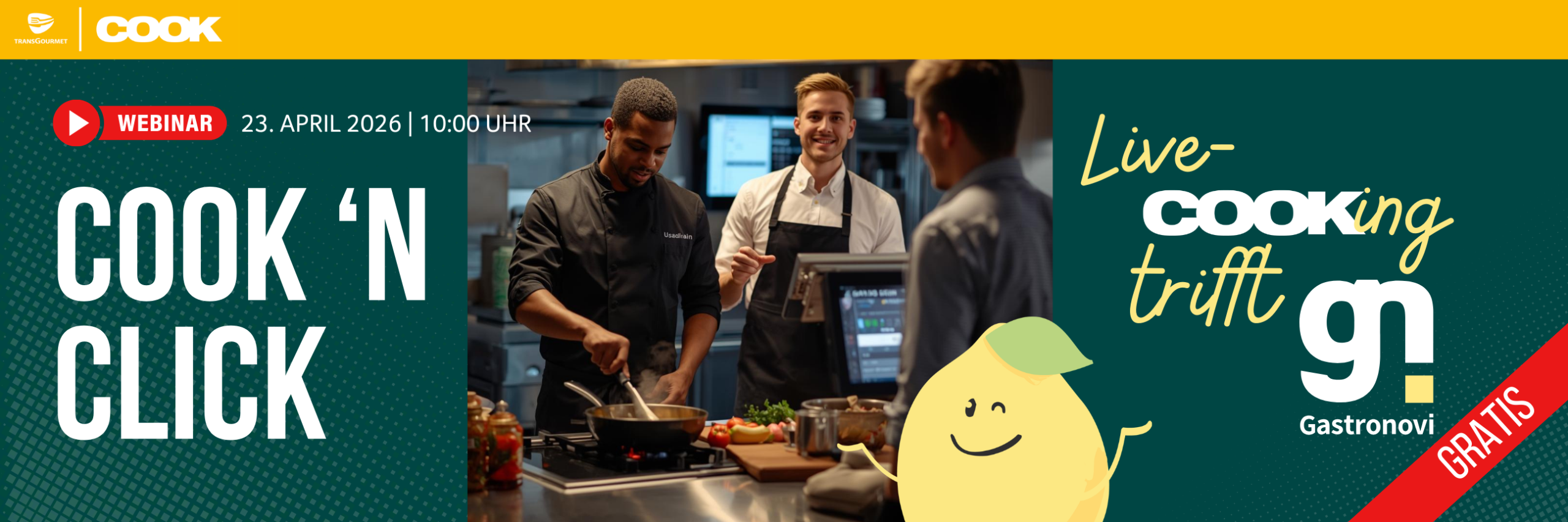 Cook & Click: Live-Webinar für Gastronomie & Profiküchen